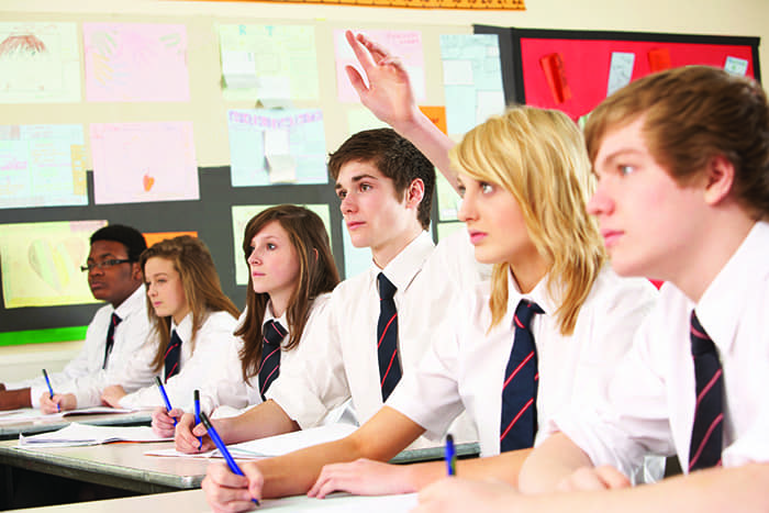 School pupils in classroom