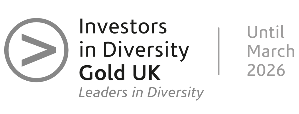 The National Centre for Diversity's Leaders in Diversity Gold Award logo valid until March 2026